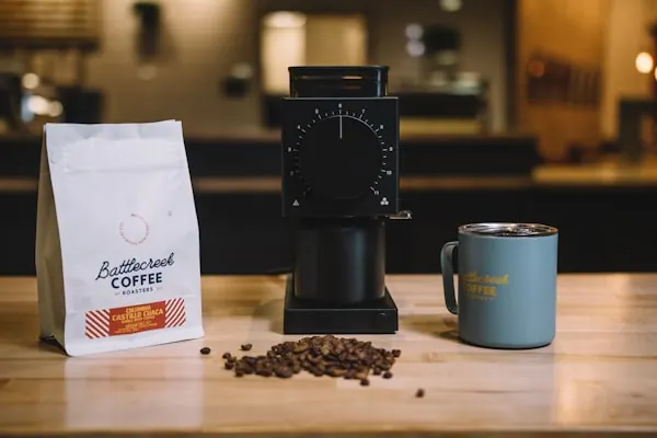 Fresh roasted coffee beans
