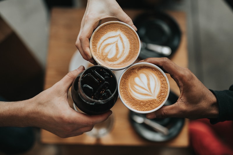 Pour-over coffee being made for an event
