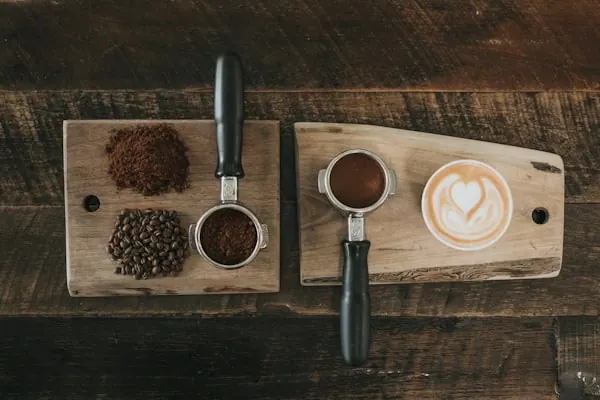Close-up of freshly roasted coffee beans