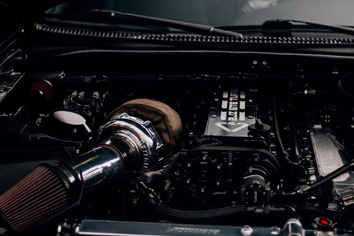 Modified engine bay during a diagnostic and tune inspection